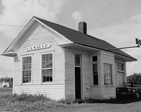 Minneapolis and St. Louis railroad depot, LaSalle Minnesota, 1965
