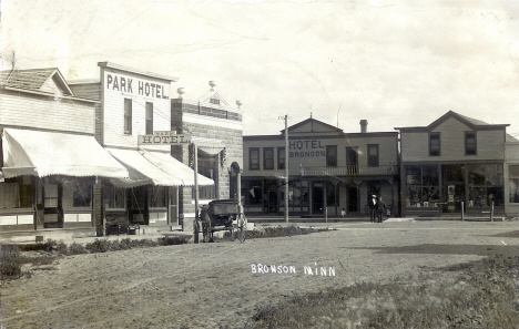 Street scene, Lake Bronson Minnesota, 1918