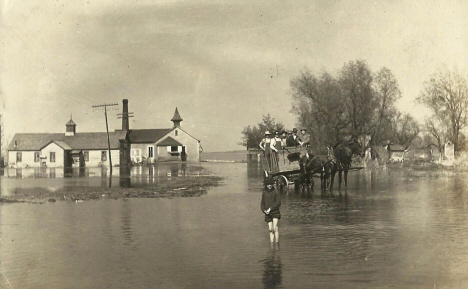 Flood at Lake Bronson Minnesota, 1909