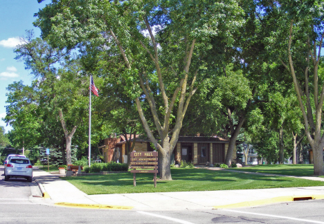 City Hall, Library and City Park, Lake Crystal Minnesota, 2014