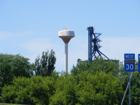 Water tower and grain elevator, Lake Wilson Minnesota, 2014
