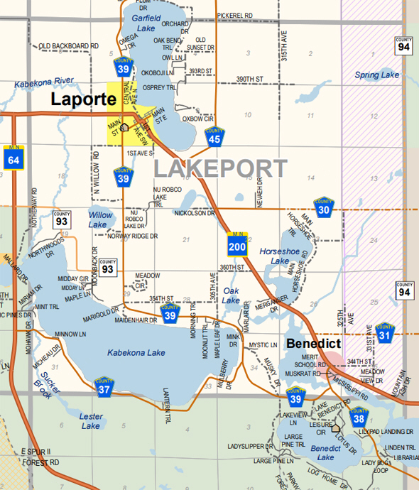 Map of Lakeport Township Minnesota