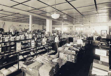 Interior, Lancaster Merchantile Company, Lancaster Minnesota, 1918