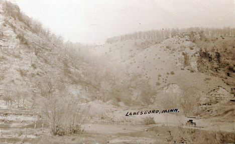 Wagon by Quarry, Lanesboro Minnesota, 1913