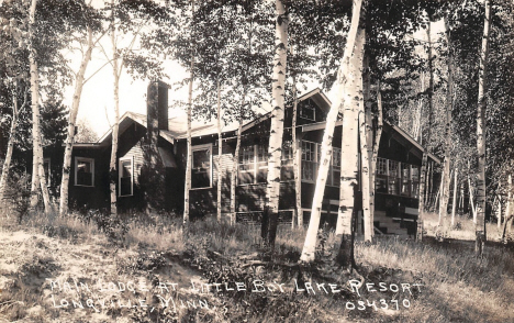 Main Lodge at Little Boy Lake Resort, Longville Minnesota, 1940's