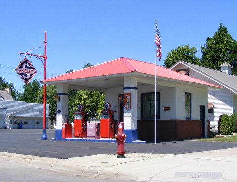 Restored old Skelly Station, Madison Minnesota, 2014