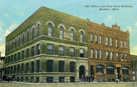Odd Fellows and Free Press Buildings, Mankato Minnesota, 1912