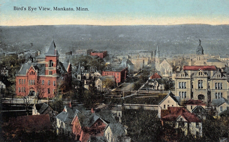 Birds eye view, Mankato Minnesota, 1908