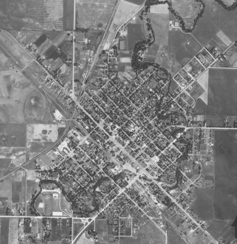 Aerial view, Marshall Minnesota, 1938