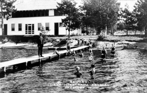 Bathing, Lake Minnewawa Retreat near McGregor Minnesota, 1927