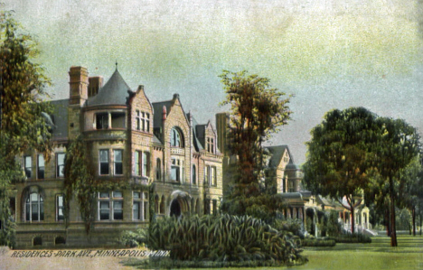 Residences on Park Avenue, Minneapolis Minnesota, 1908