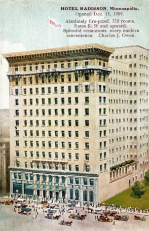 Hotel Radisson, Minneapolis Minnesota, 1910