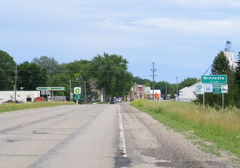 City limits and population sign, Minneota Minnesota, 2011
