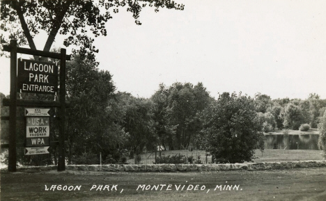 Lagoon Park, Montevideo Minnesota, 1940's
