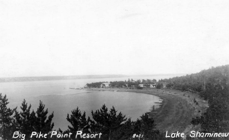 Big Pike Point Resort on Lake Shamineau, Motley Minnesota, 1918
