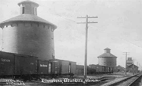 Grain elevators, Murdock Minnesota, 1912