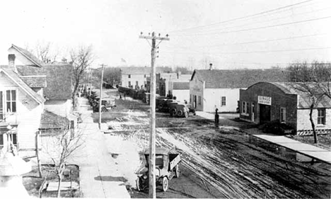 4th Street looking east, Nassau Minnesota, 1920