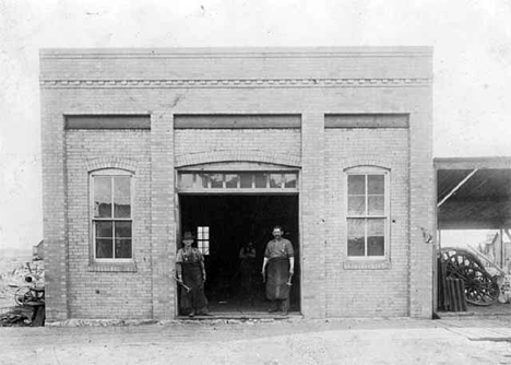 Kanthak Blacksmith shop, Nassau Minnesota, 1905