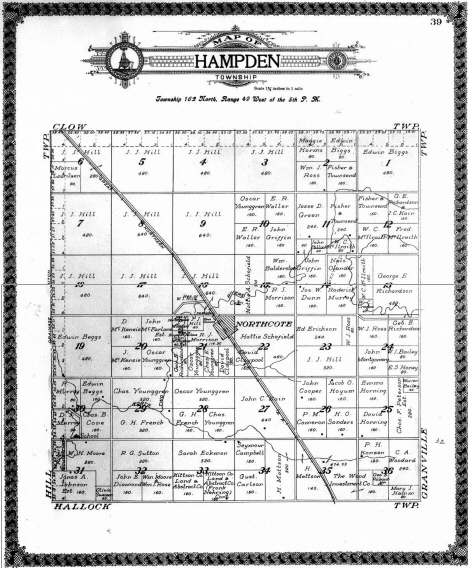 Hampden Township Plat Map, 1912