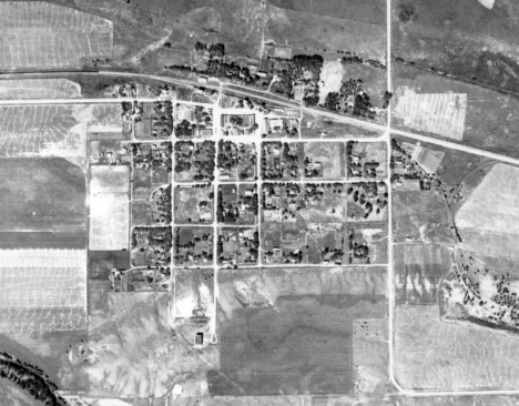 Aerial photo, Odessa Minnesota, 1938