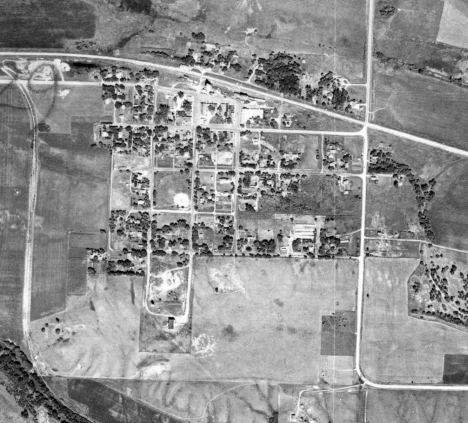 Aerial photo, Odessa Minnesota, 1955