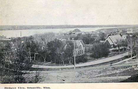 Birdseye View, Ortonville Minnesota, 1909