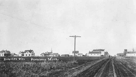 Birds eye view, Pemberton Minnesota, 1910