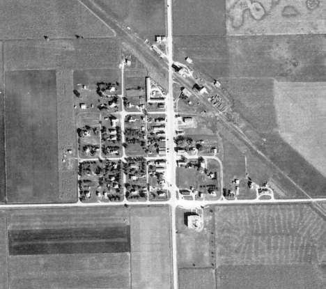 Aerial view, Pemberton Minnesota, 1938