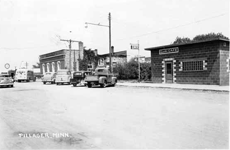 Street scene, Pillager Minnesota, 1957