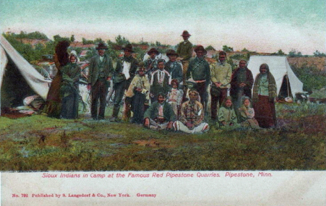Sioux Indians at Pipestone Quarry, Pipestone Minnesota, 1906