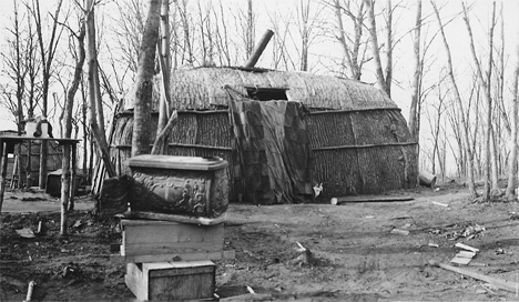 Bark house (summer home), Ponemah Point, 1933