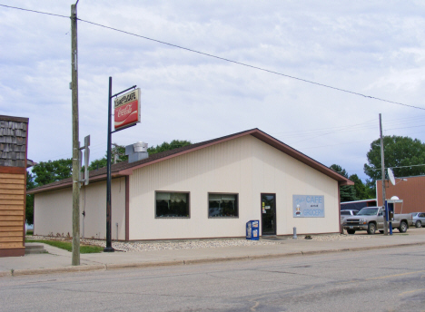 Cafe, grocery store, and the town phone booth, Porter Minnesota, 2011