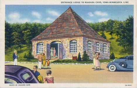 Entrance to Niagara Cave, Preston Minnesota, 1935