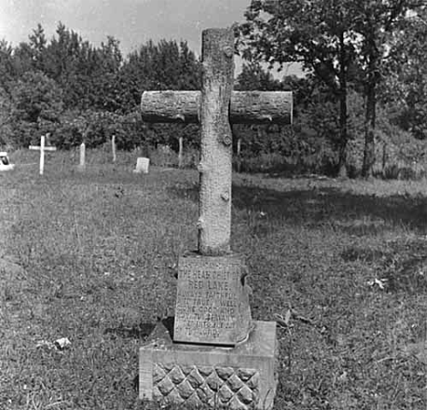 Grave of Chief Madwaganonint at Episcopal Cemetery, Redby Minnesota, 1960
