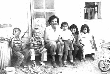 Indian family at Redby, Red Lake Reservation, 1956