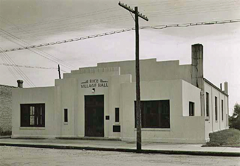 Rice Village Hall, Rice Minnesota, 1939