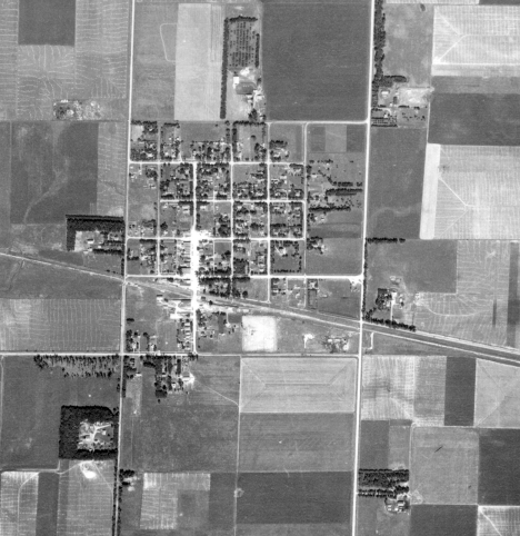 Aerial photo, Rushmore Minnesota, 1938