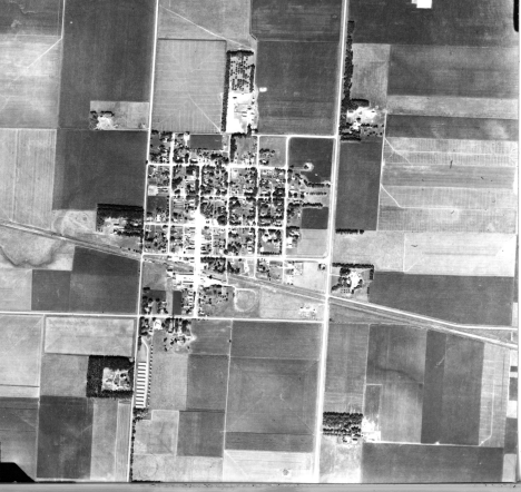 Aerial photo, Rushmore Minnesota, 1954