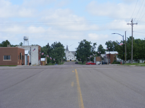 Street scene, Downtown Rushmore Minnesota, 2014