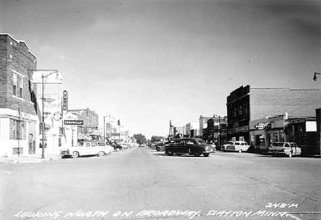 Looking north on Broadway, Slayton Minnesota, 1968