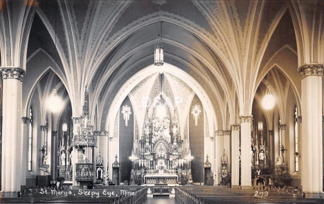Interior, St. Mary's Church, Sleepy Eye Minnesota, 1940's