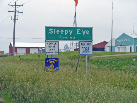 Population sign, Sleepy Eye Minnesota, 2011