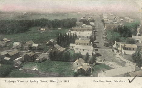Birds eye view of Spring Grove Minnesota, 1910