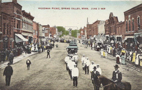 Woodman Picnic, Spring Valley Minnesota, 1908