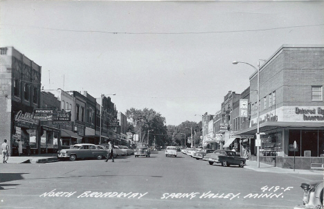 North Broadway, Spring Valley Minnesota, 1950's
