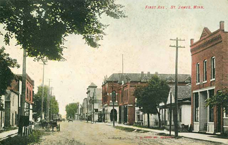 First Avenue, St. James Minnesota, 1909