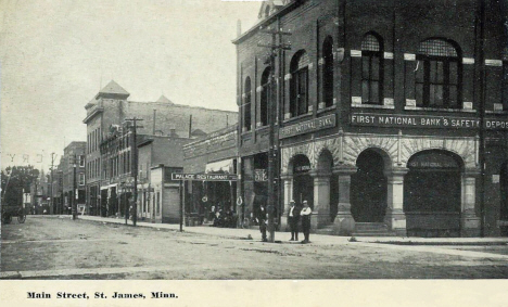 Main Street, St. James Minnesota, 1912