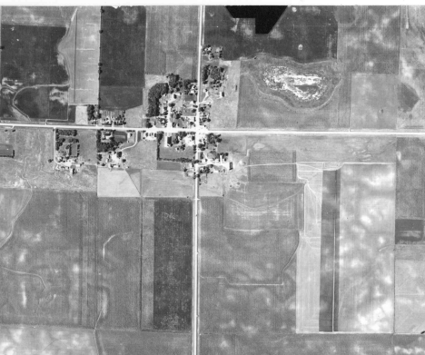 Aerial view, St. Leo Minnesota, 1955