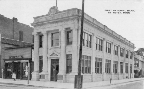 First National Bank, St. Peter Minnesota, 1910's