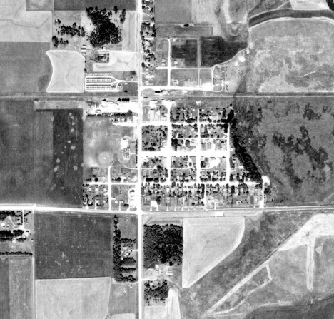 Aerial photo, Storden Minnesota, 1950
